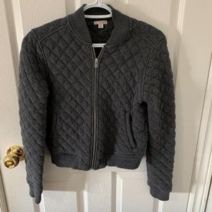 Abercrombie grey quilted jacket